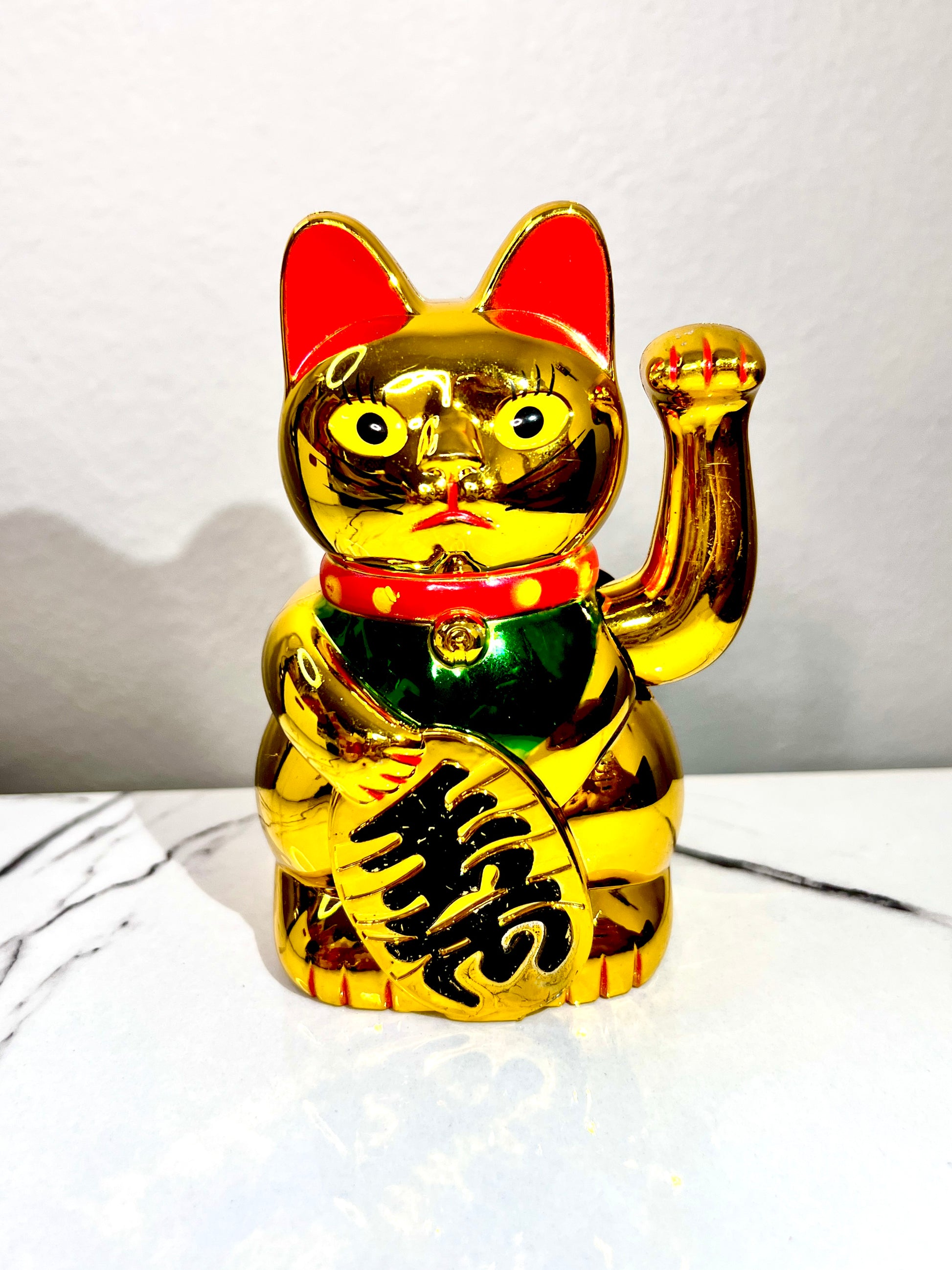 Original Japanese Beckoning Cat for good luck and fortune and law of attraction