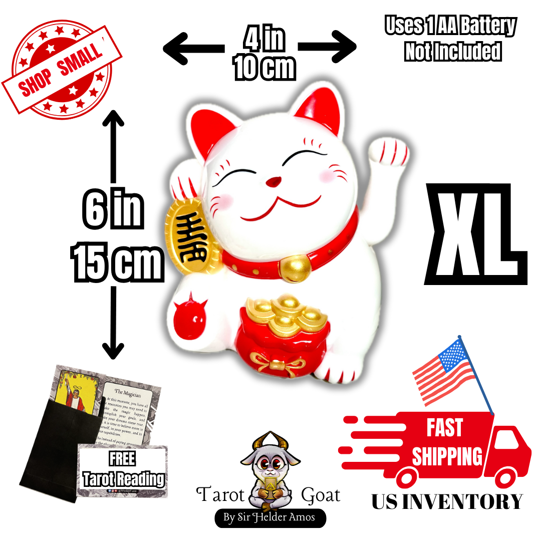 GoodLuck Amulet to attract abundance lucky cat Maneki Neko Japanese Toy