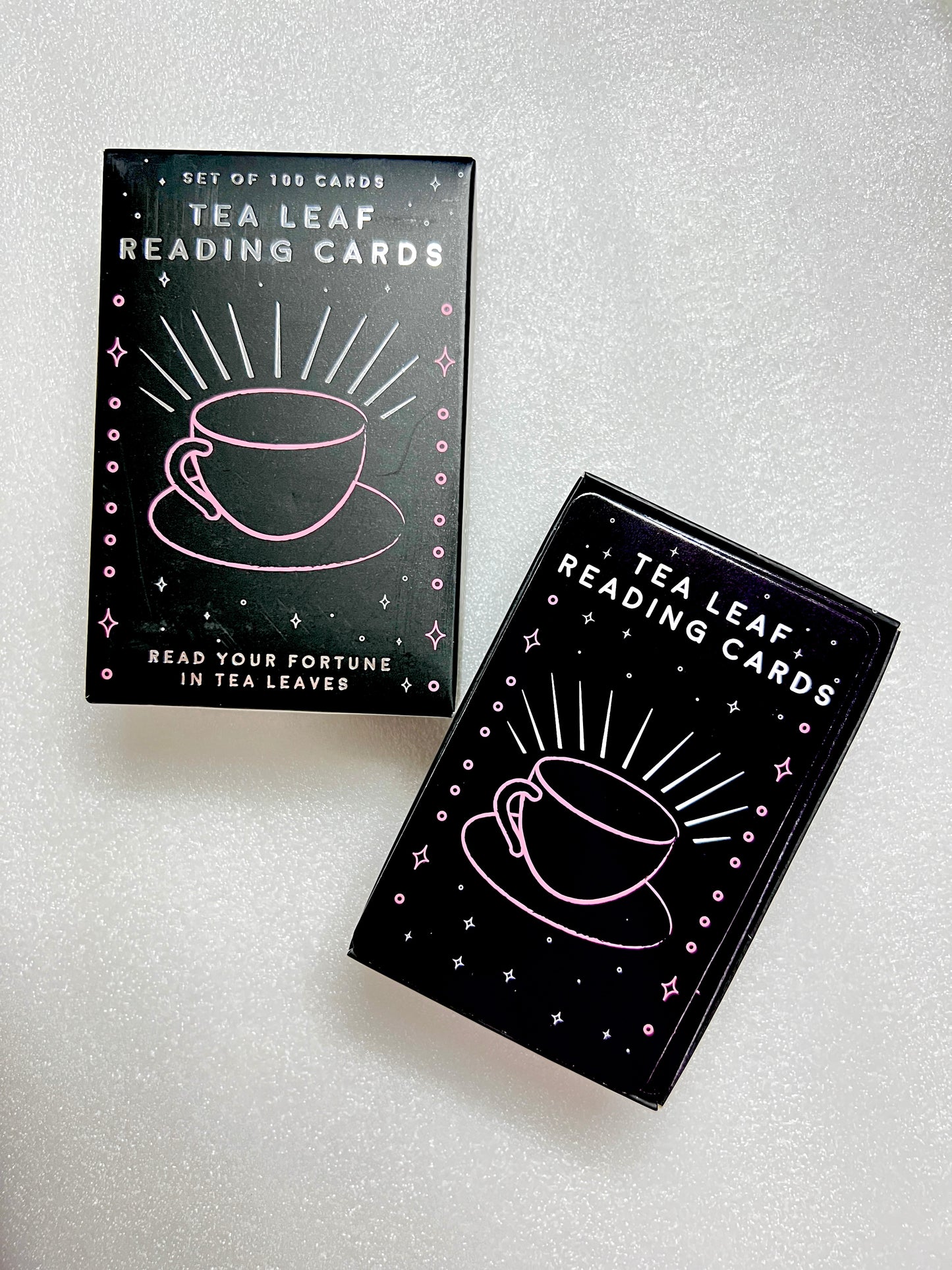 Read your fortune and future in your tea cup with the tea lear reading cards