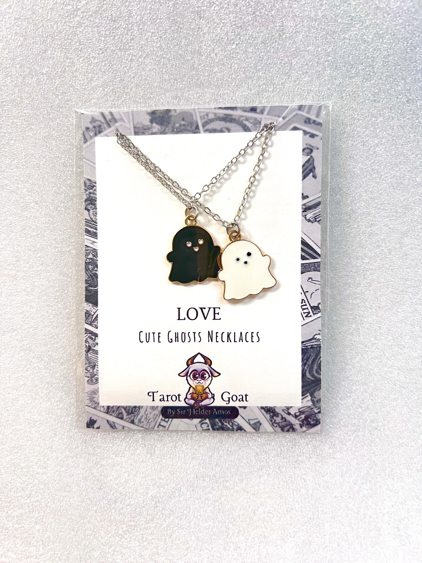 LOVE AMULET: Cute Ghost Necklaces – Matching Set for Love & Friendship