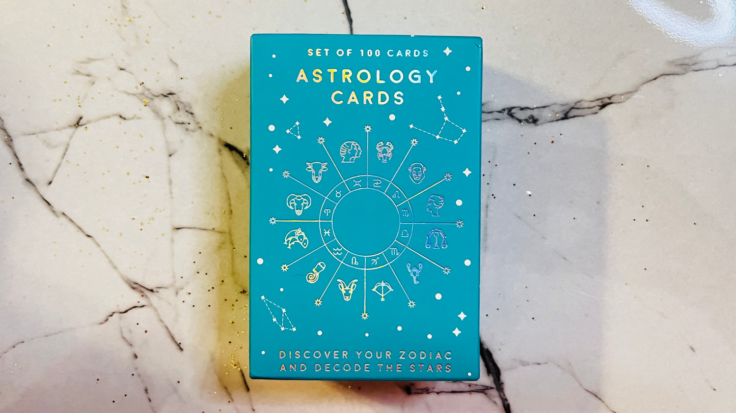 Astrology Cards - Learn Astrology with 100 Cards to Interpret your Natal Chart.