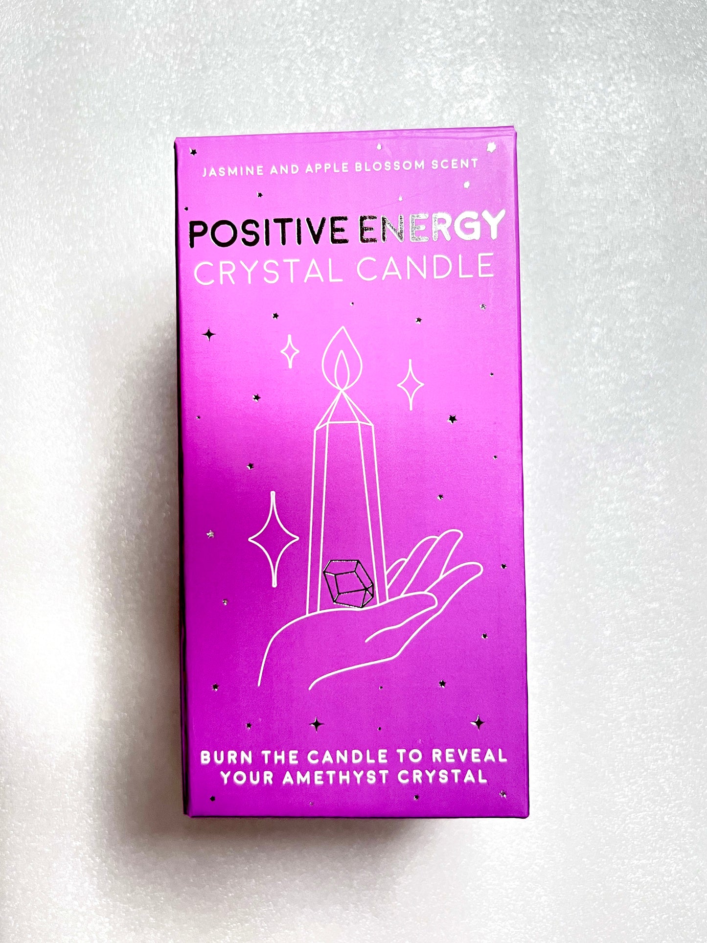 Burn the Candle to reveal your Amethyst Crystal for good vibes