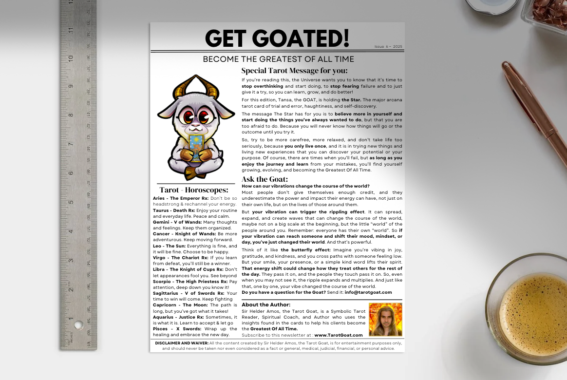 Get Goated: Mail-In Newsletter.