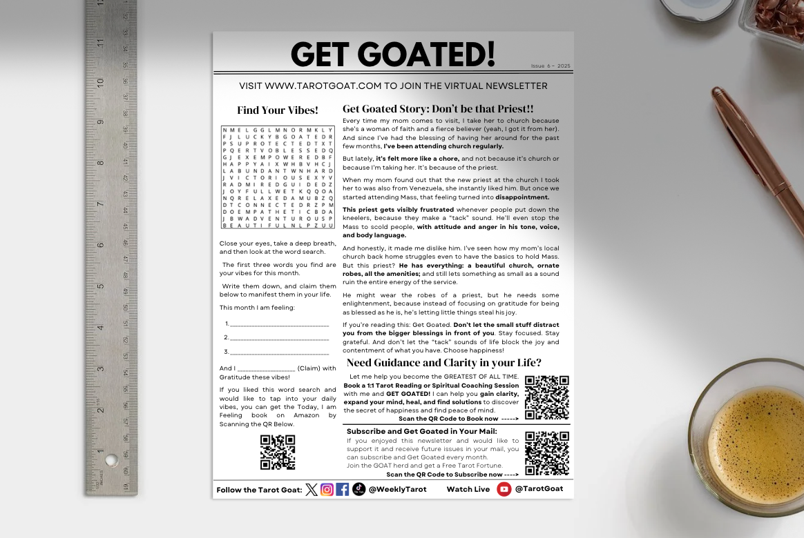 Get Goated: Mail-In Newsletter.