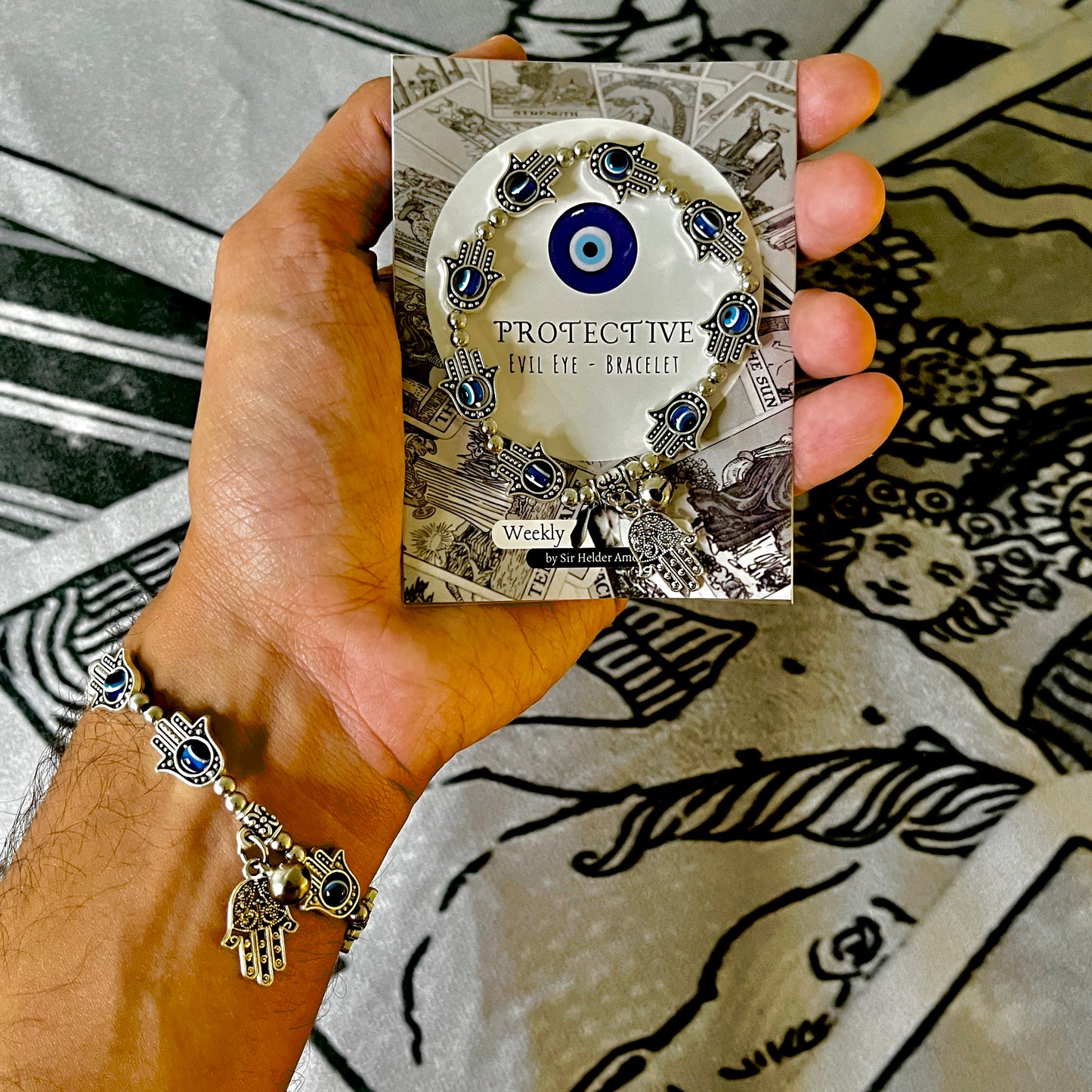 Campana Campana Mal de Ojo con Pulsera Mano Hamsa