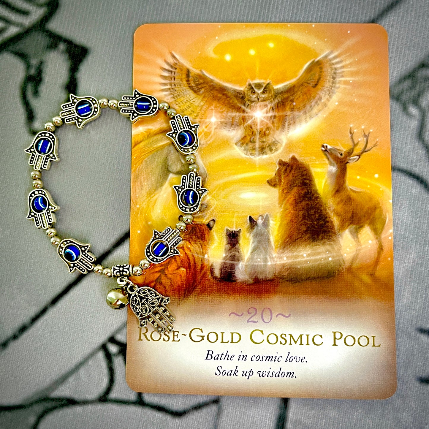 Campana Campana Mal de Ojo con Pulsera Mano Hamsa