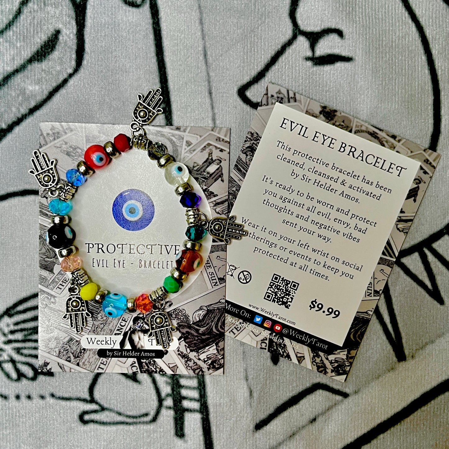 Colorido mal de ojo mano de Hamsa