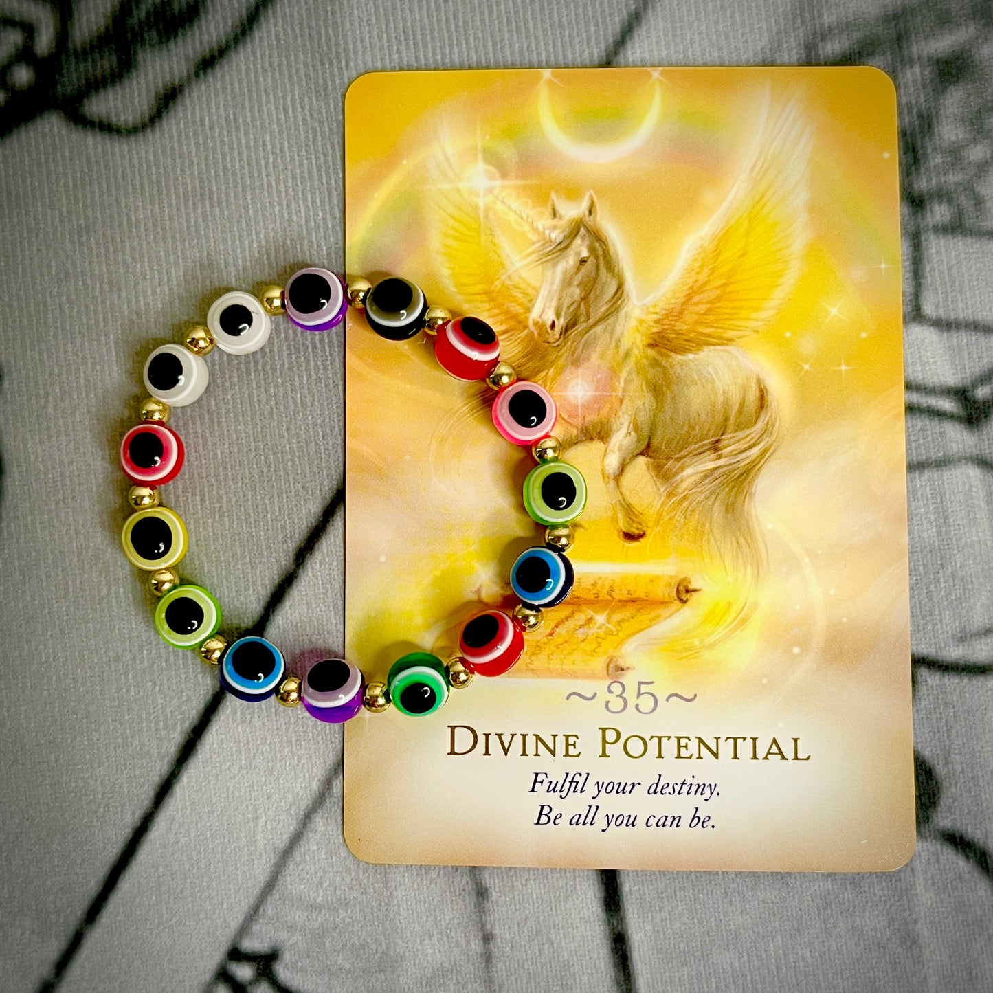 Colored Beads Evil Eye Bracelet