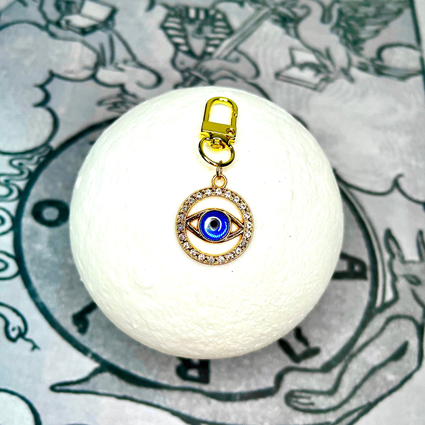Golden Eye Evil Eye Keychain