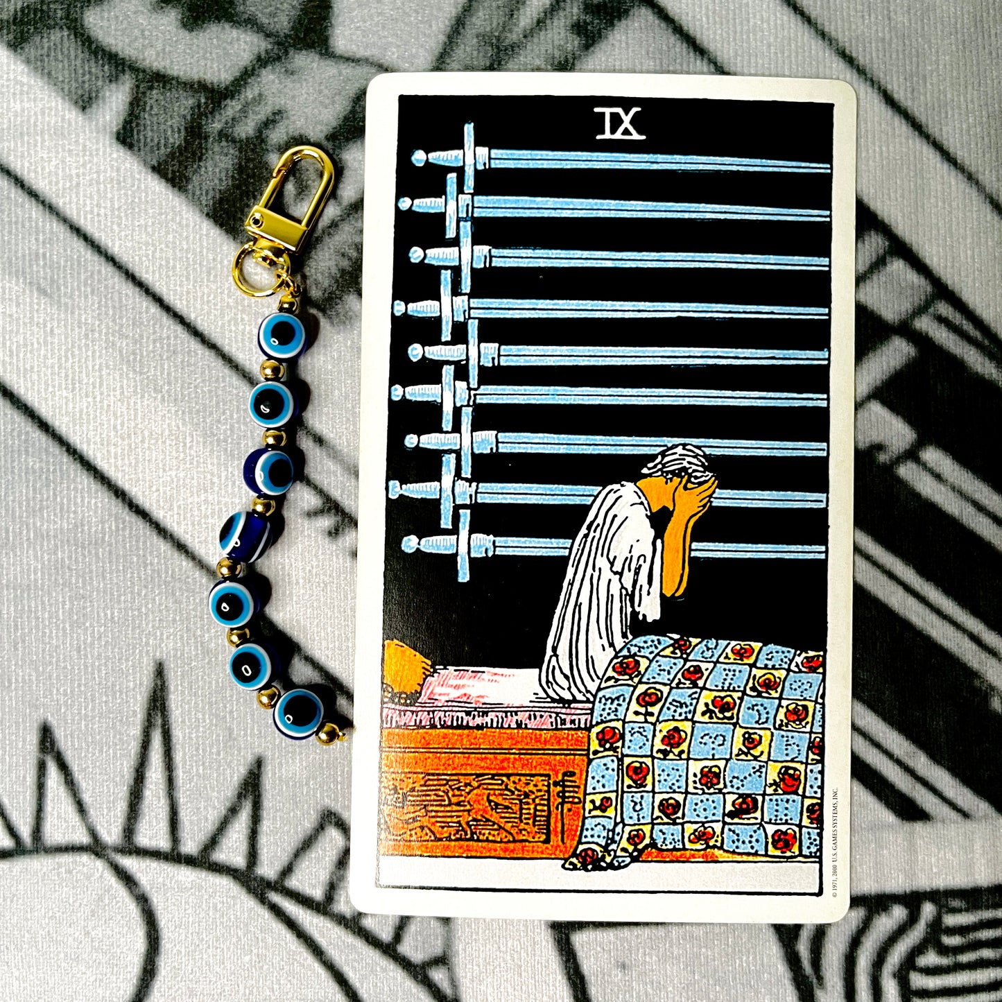 Blue Evil Eye Hanging Keychain