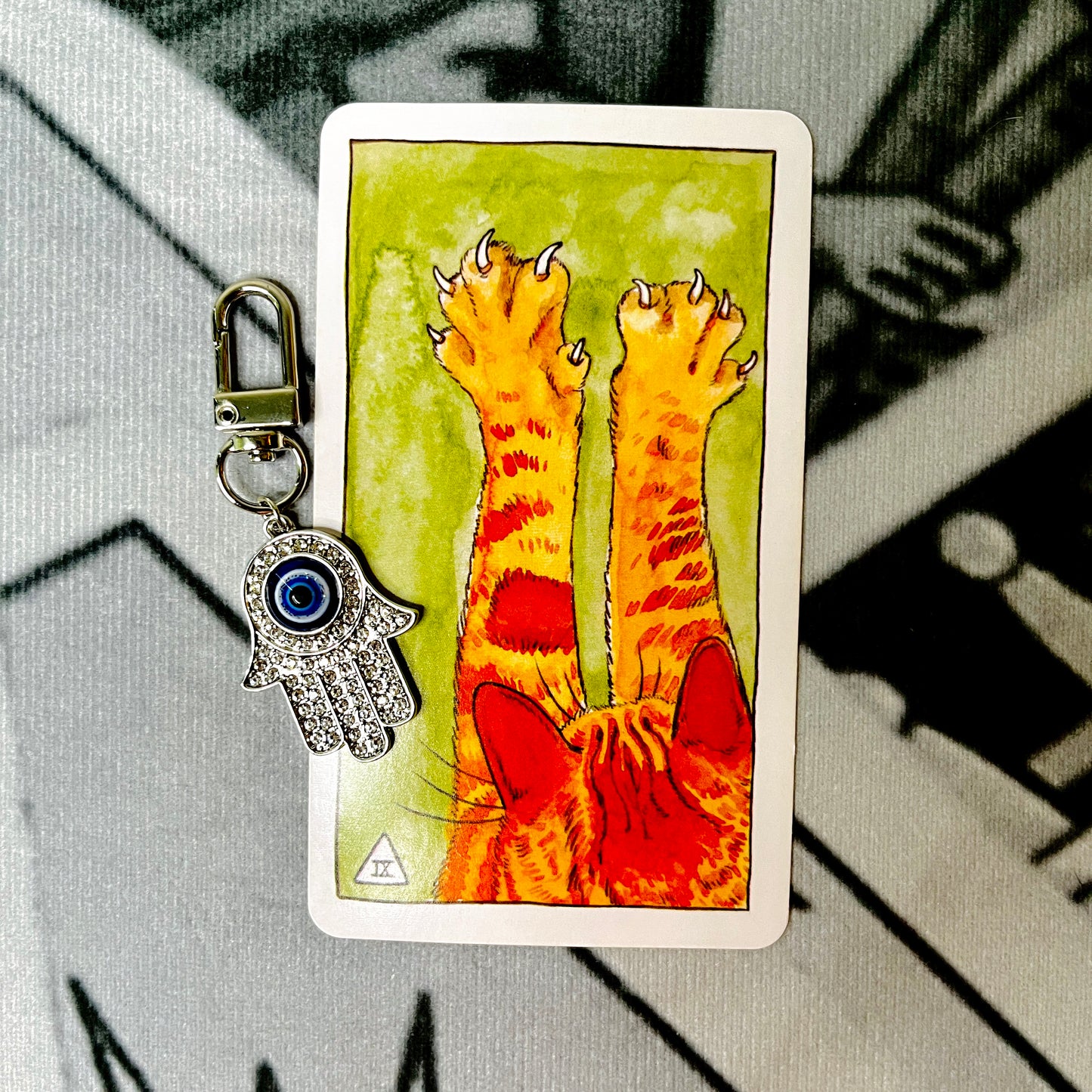 Hamsa Hand Evil Eye Keychain