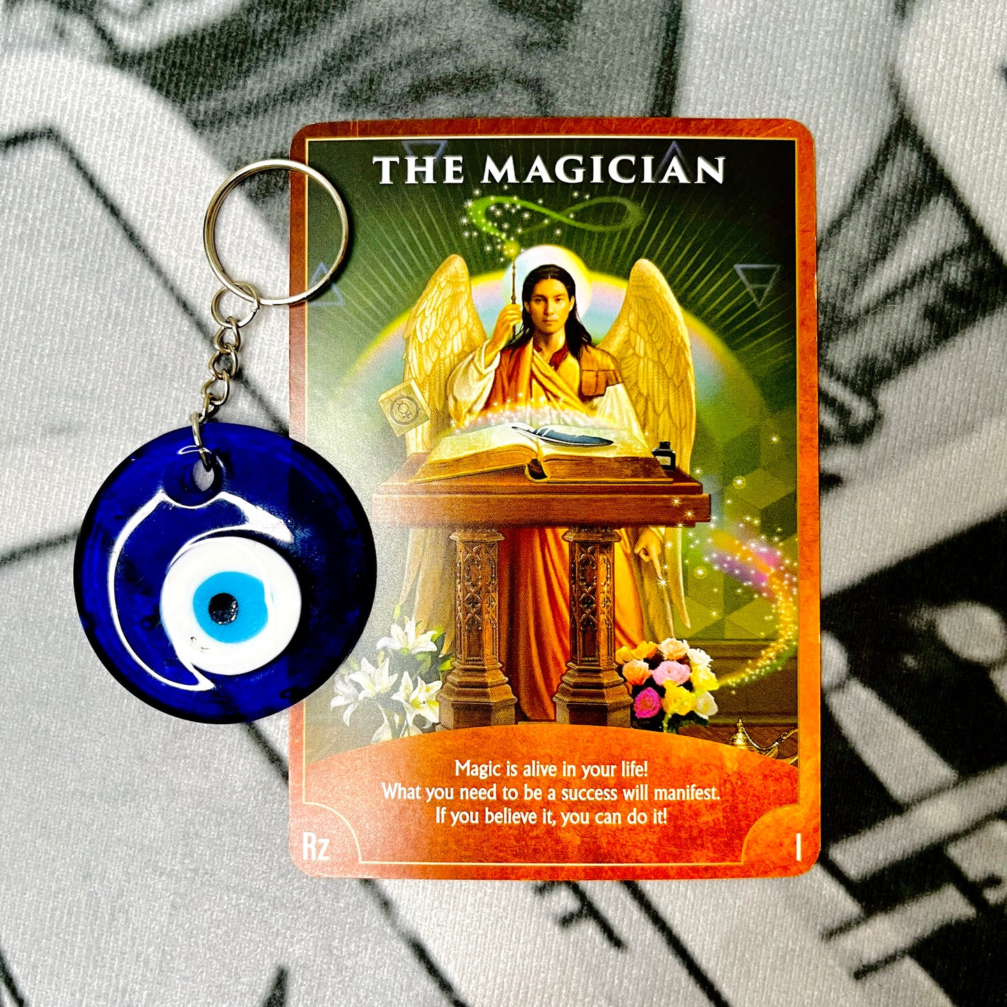 Handmade Glass Evil Eye Keychain