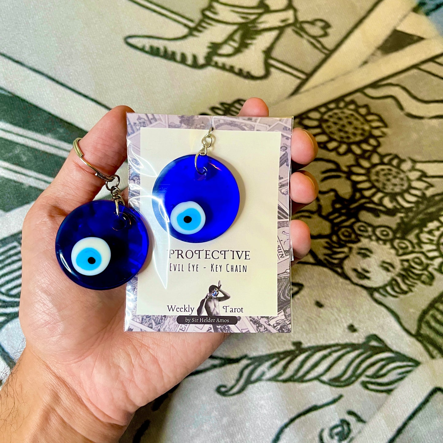 Handmade Glass Evil Eye Keychain