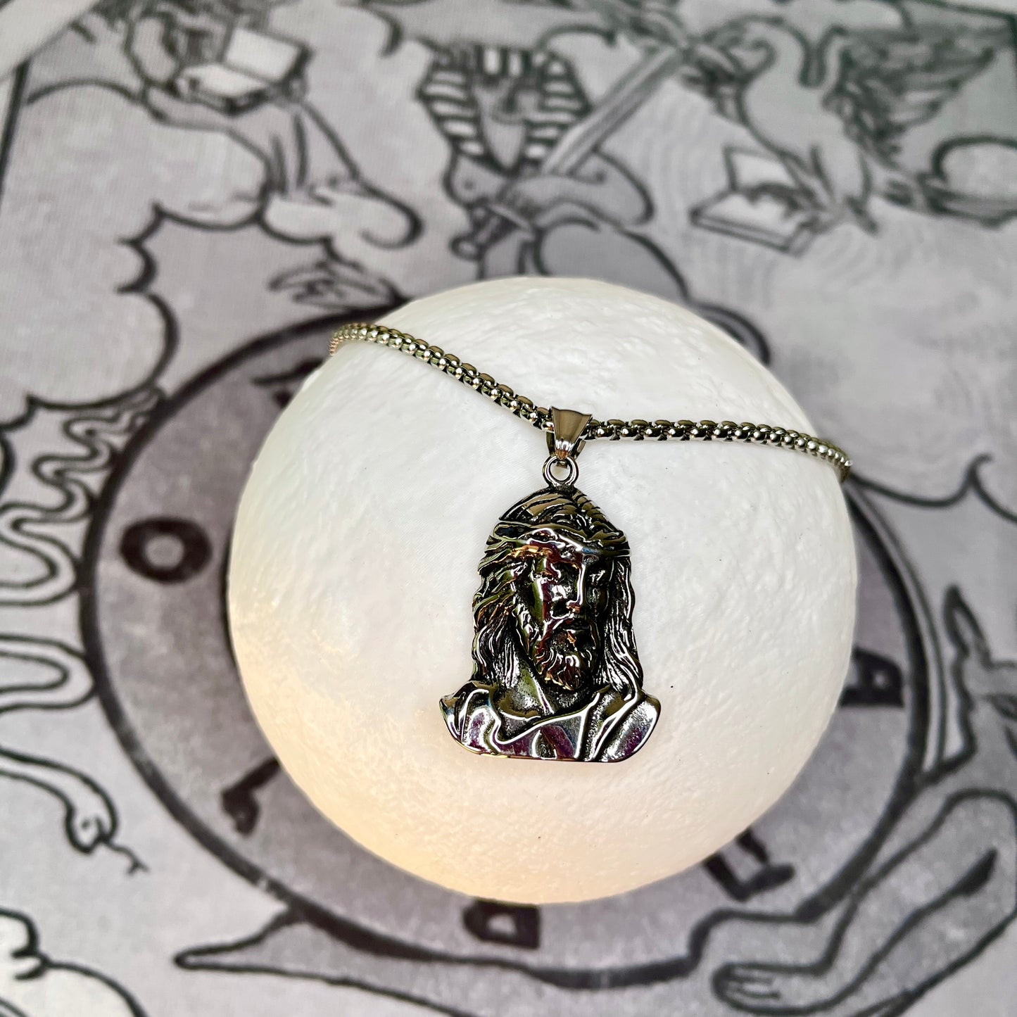 Jesus Christ Portrait Christian Necklace