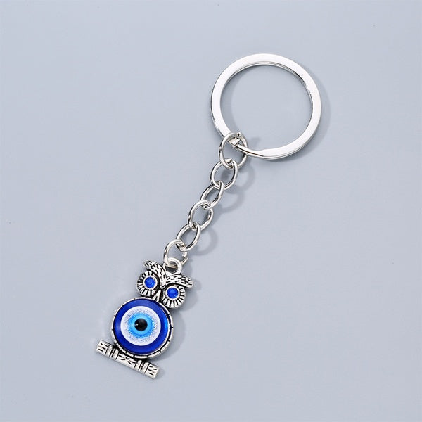 Owl Animal Spirit Evil Eye Keychain