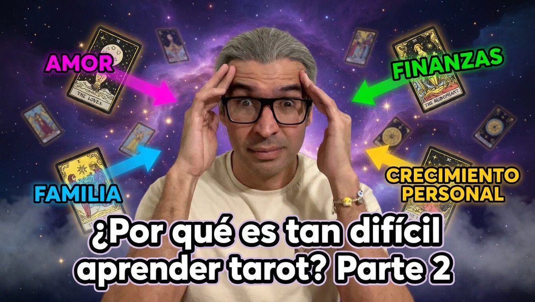 Lector de tarot confundido por cartas del tarot 