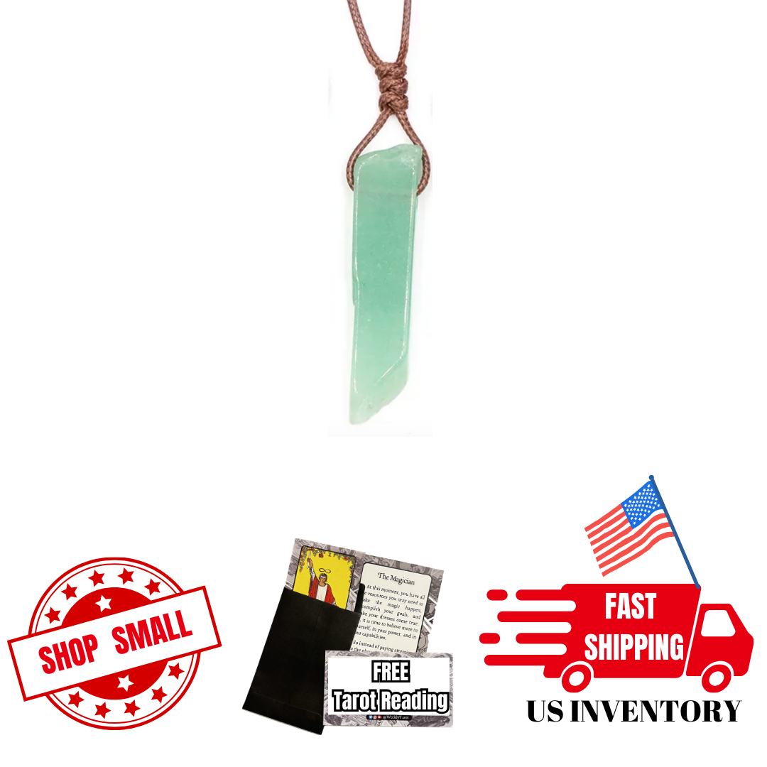 Quartz Slate Pendant Necklace - Natural Crystal Stone