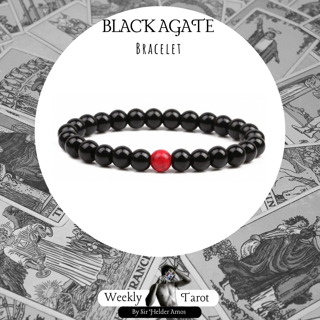 Balancing Energy Black Agate Crystal Bracelet