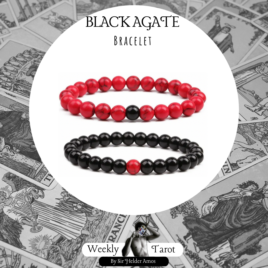 Balancing Energy Black Agate Crystal Bracelet