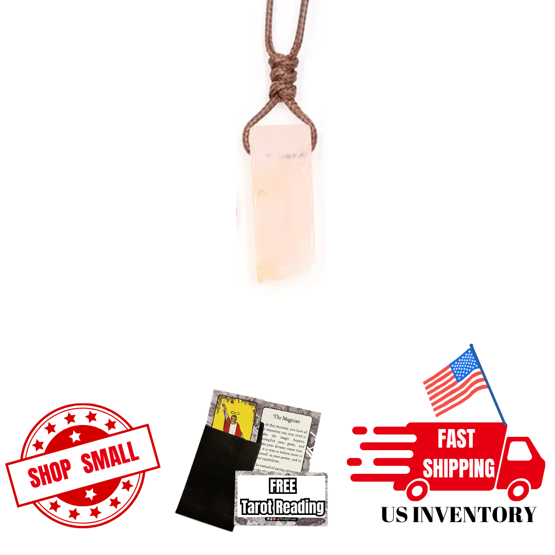 Quartz Slate Pendant Necklace - Natural Crystal Stone