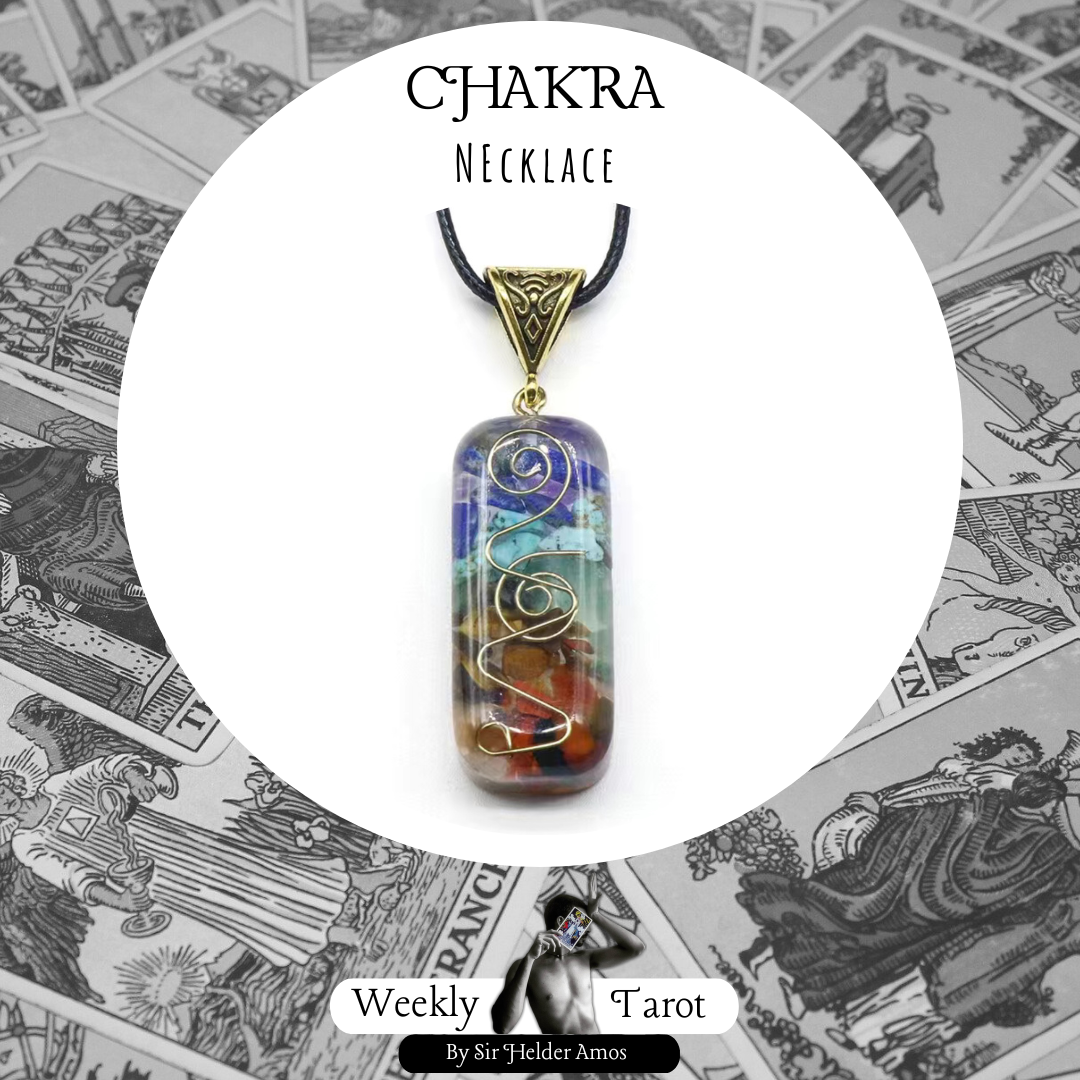 Energy Balancing Chakra Necklace with Quartz Crystals