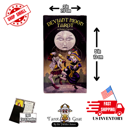 Deviant Moon Tarot Deck by Patrick Valenza ~ Tarot Cards for Beginners and Deep Study ~ New Sealed