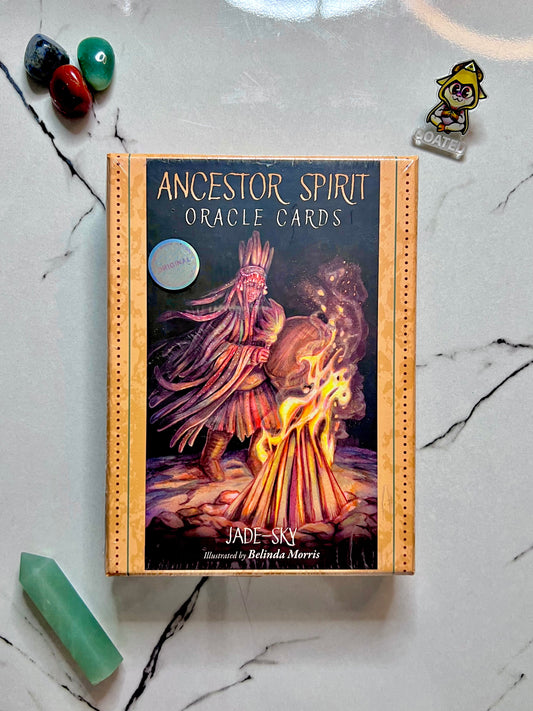 Ancestor Spirit Oracle Cards Deck by Jade-Sky and illustrated by Belinda Morris, Ancestory Oracle Cards for Spiritual Guidance Tarot