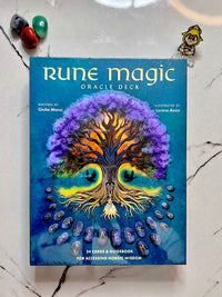 Rune Magic Oracle Deck by Giulia Manzi and illustrated by Lorena Assisi, Norse Runes Cards for Wisdom