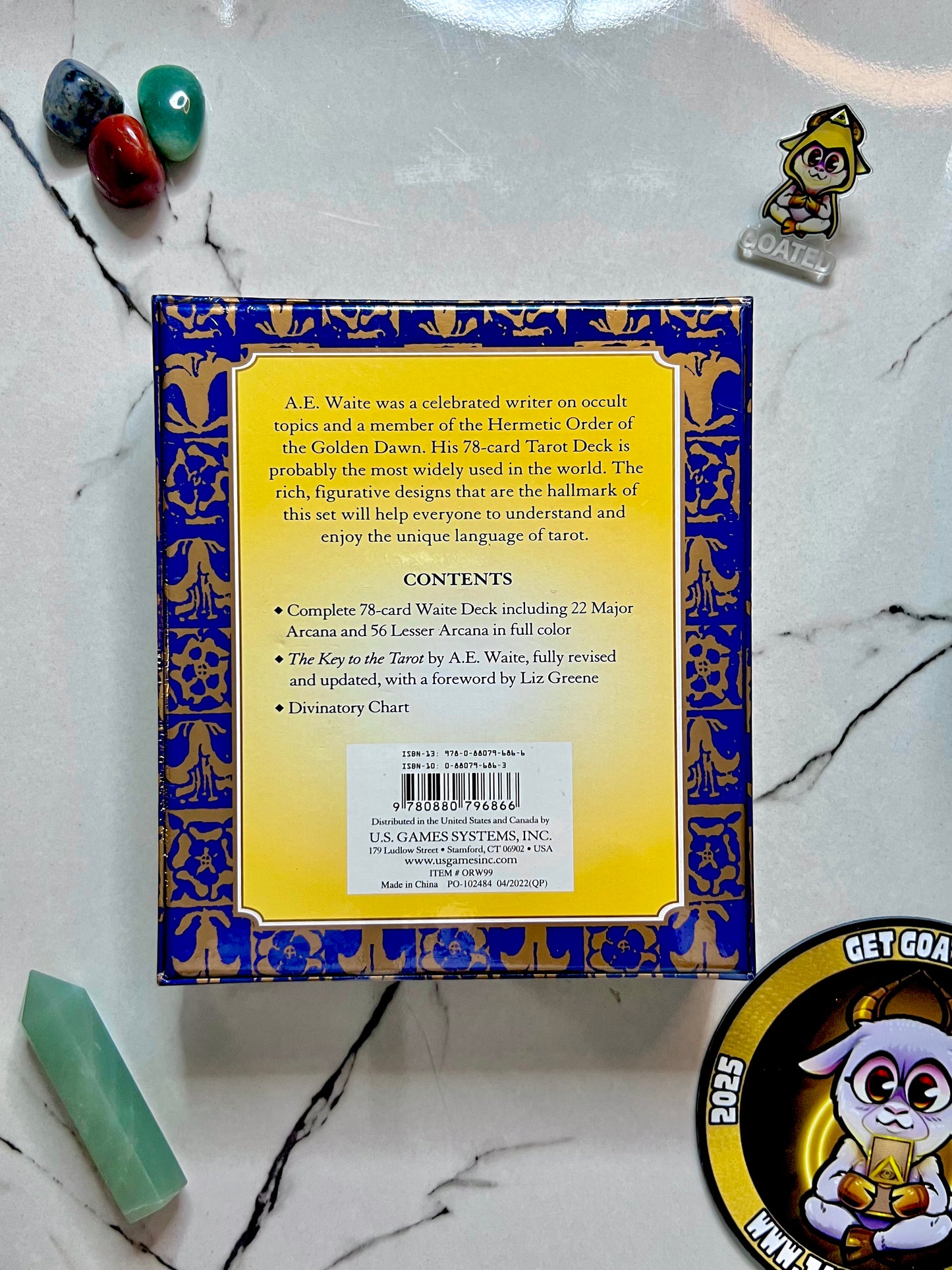 Original Rider Waite Tarot Pack Deck by AE Waite Pamela Colman Smith, Classic Tarot Cards for Divination, Witchy Gift, Spiritual Guidance