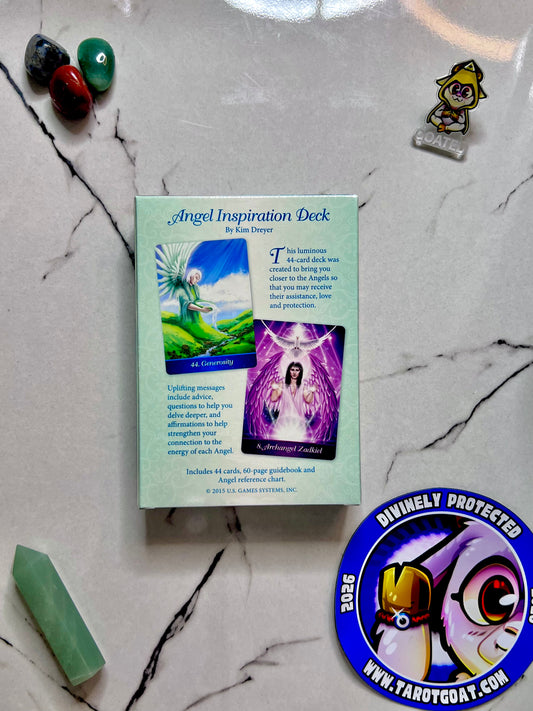 Angel Inspiration Deck by Kim Dreyer US Games, Angel Oracle Cards for Healing