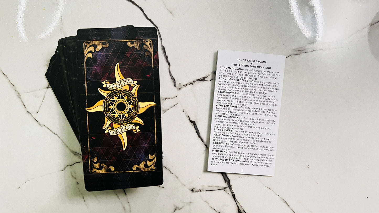 Iridescent Rider Waite Tarot Deck in English.