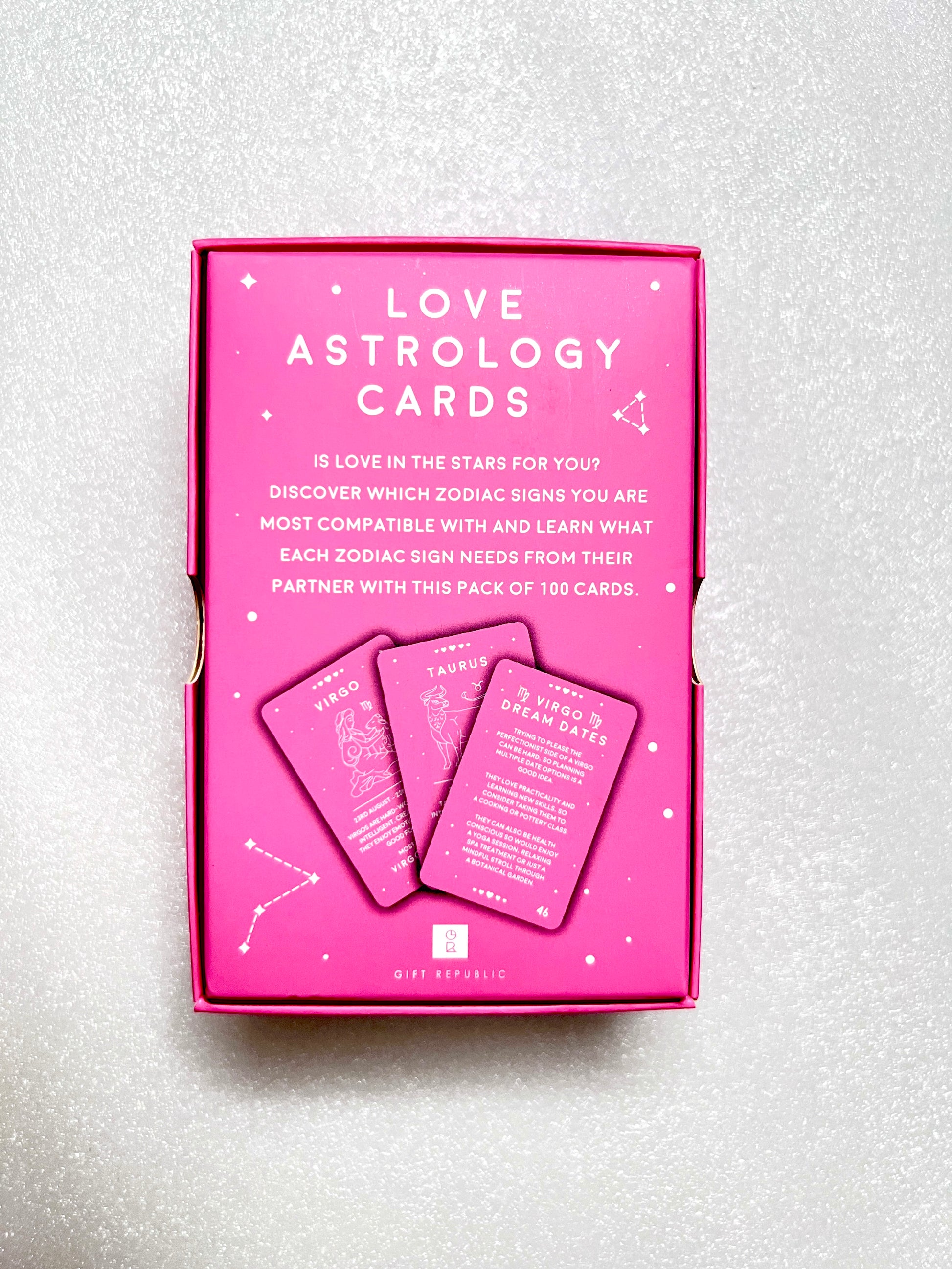 Pink Cards for learning Love Astrology Compatibility