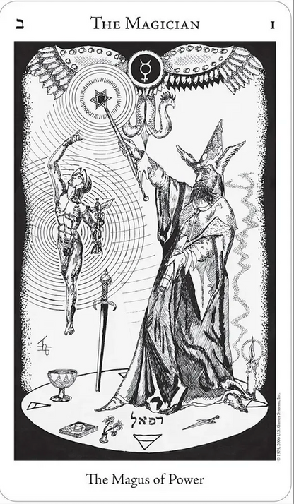 Card Example: The Magician Major Arcana  The Spirit of Ether - The Hermetic Tarot by Godfrey Dowson