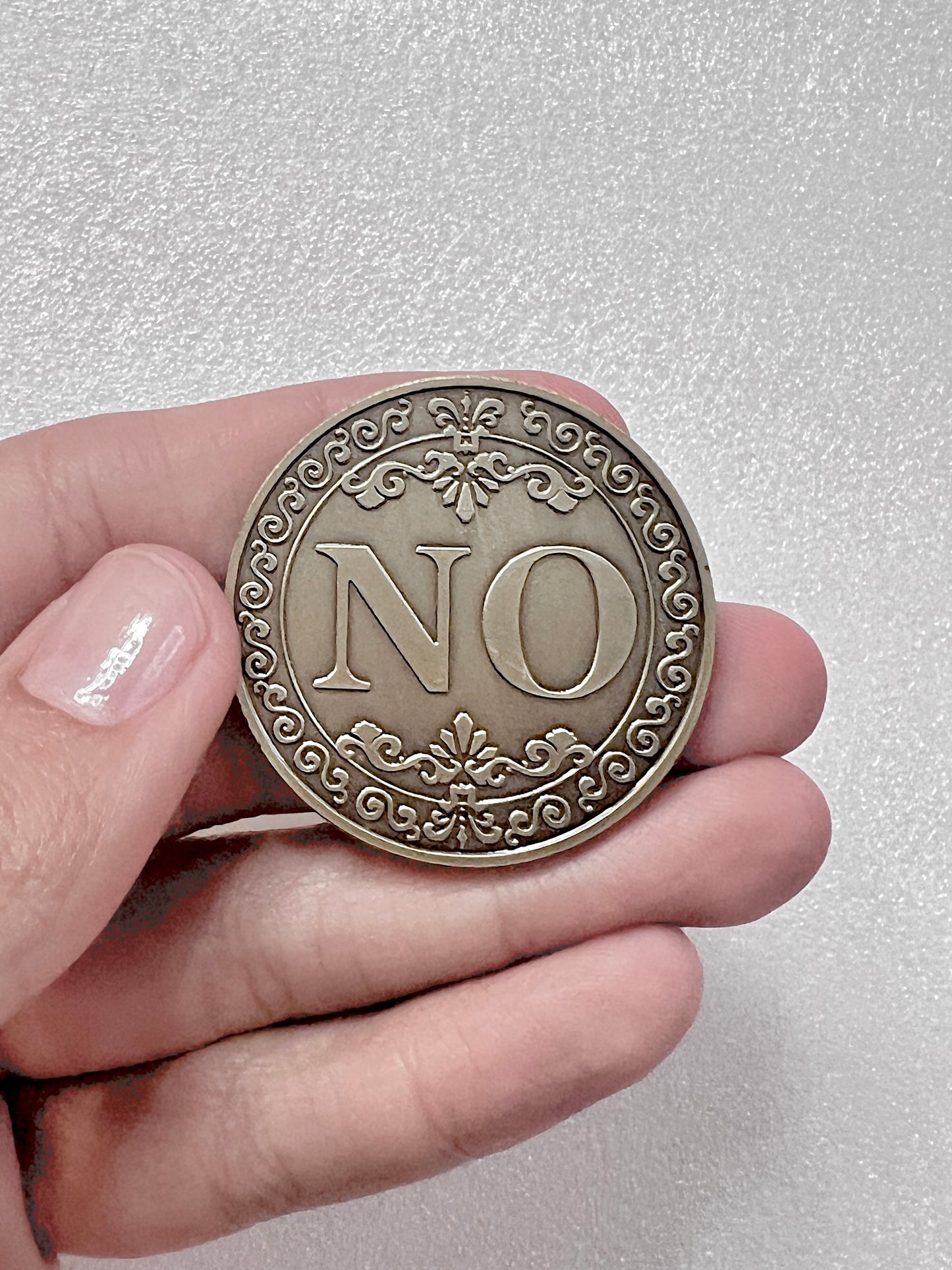 No Side of the yes no flip coin support small business for sale