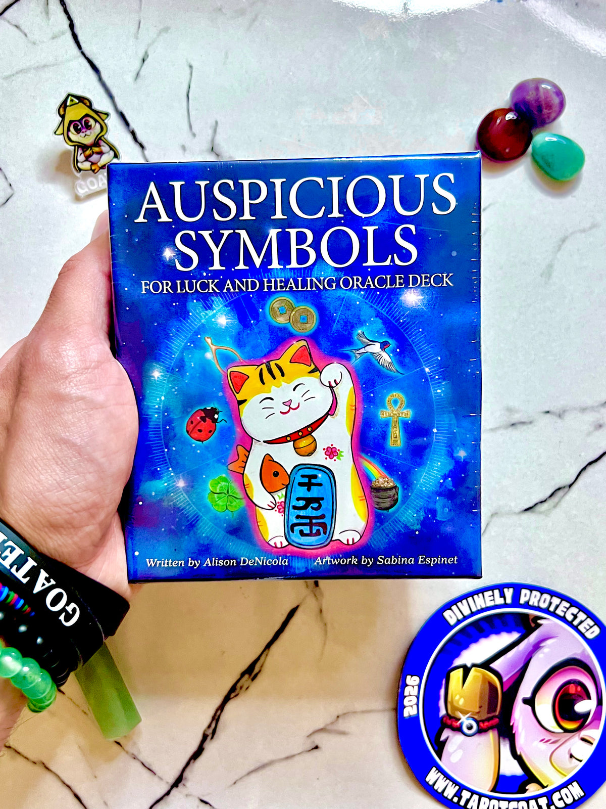 best good luck oracle deck for beginners, Auspicious Symbols cards with guidebook, buy oracle deck online
