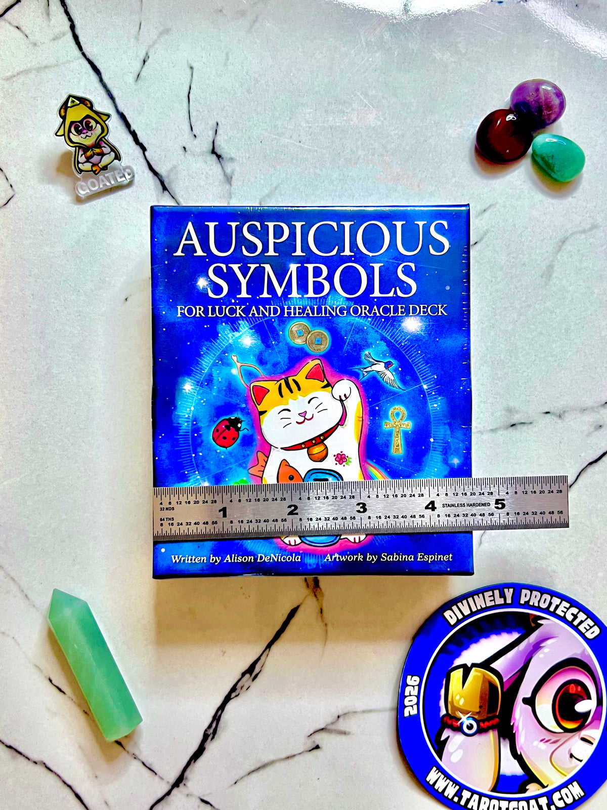 Alison DeNicola Auspicious Symbols review, lucky symbols oracle card meanings for manifestation

