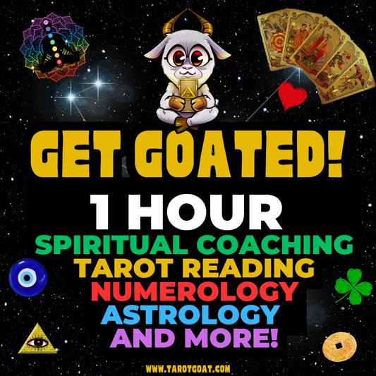 Get Goated Online Tarot Reading and Spiritual Coaching Video Call – Tarot, Numerology, and Astrology Virtual Sessions with Sir Helder Amos The Tarot Goat