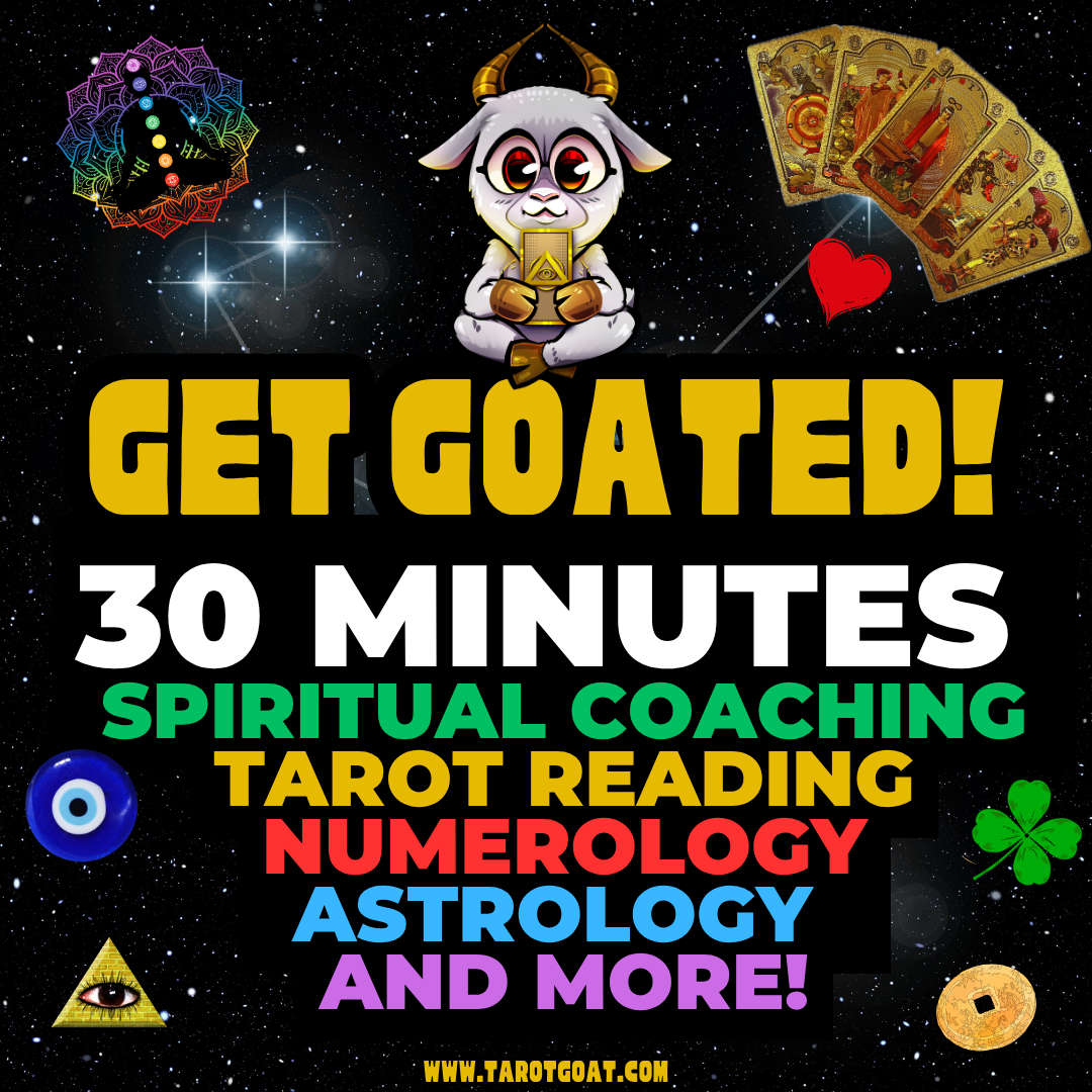 Get Goated Online Tarot Reading and Spiritual Coaching Video Call – Tarot, Numerology, and Astrology Virtual Sessions with Sir Helder Amos The Tarot Goat