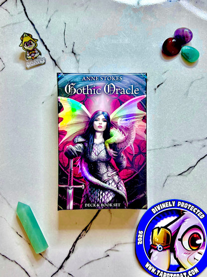 Gothic Oracle deck and book set by Anne Stokes, gothic oracle cards with dragons and fairies
