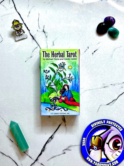 Herbal Tarot deck by Michael Tierra and Candis Cantin, botanical tarot cards for herbalists and plant lovers
