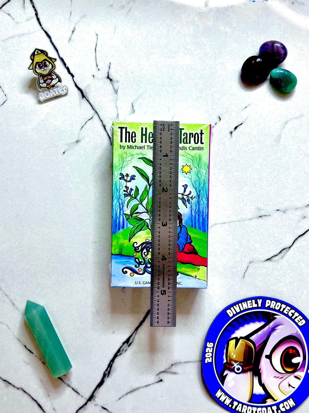 botanical tarot deck with free shipping, green witch tarot cards, herbal tarot deck for sale
