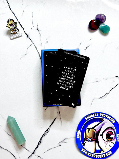 Must-have for spiritual tools , Moon Rituals moon phase spells and 100 card ritual deck for full moon or new moon spells for love career finances and more
