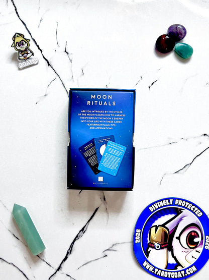 It's giving witchy era, Moon Rituals 100 card set for moon spells, rituals and lunar practices for beginners with instructions on how to become a wizard