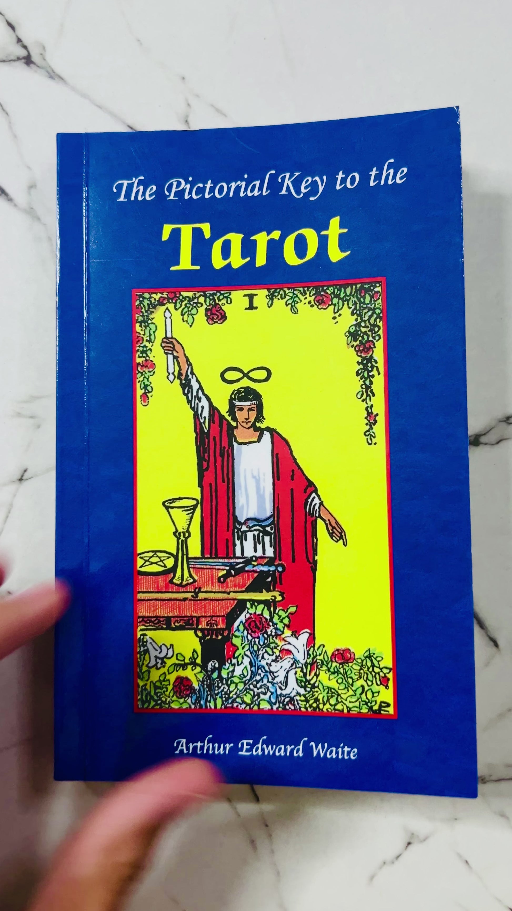 The Pictorial Key to the Tarot by Arthur Edward Waite Book flip through with keywords explanation meanings and illustration of all 78 cards for sale free shipping in the us