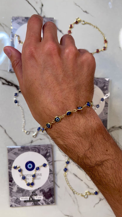 Copper Evil Eye Bracelet.