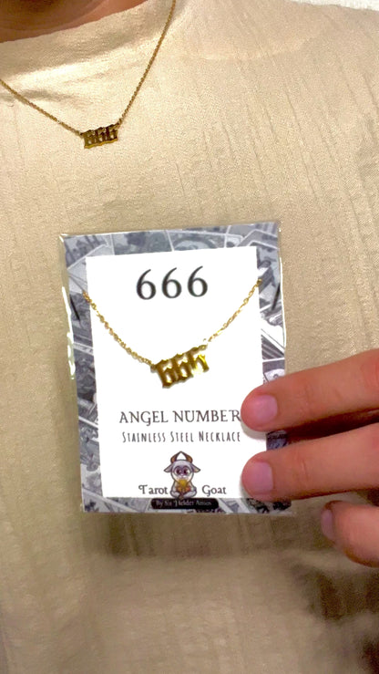 Video of a person showing the 666 pendant from tiktok shop online