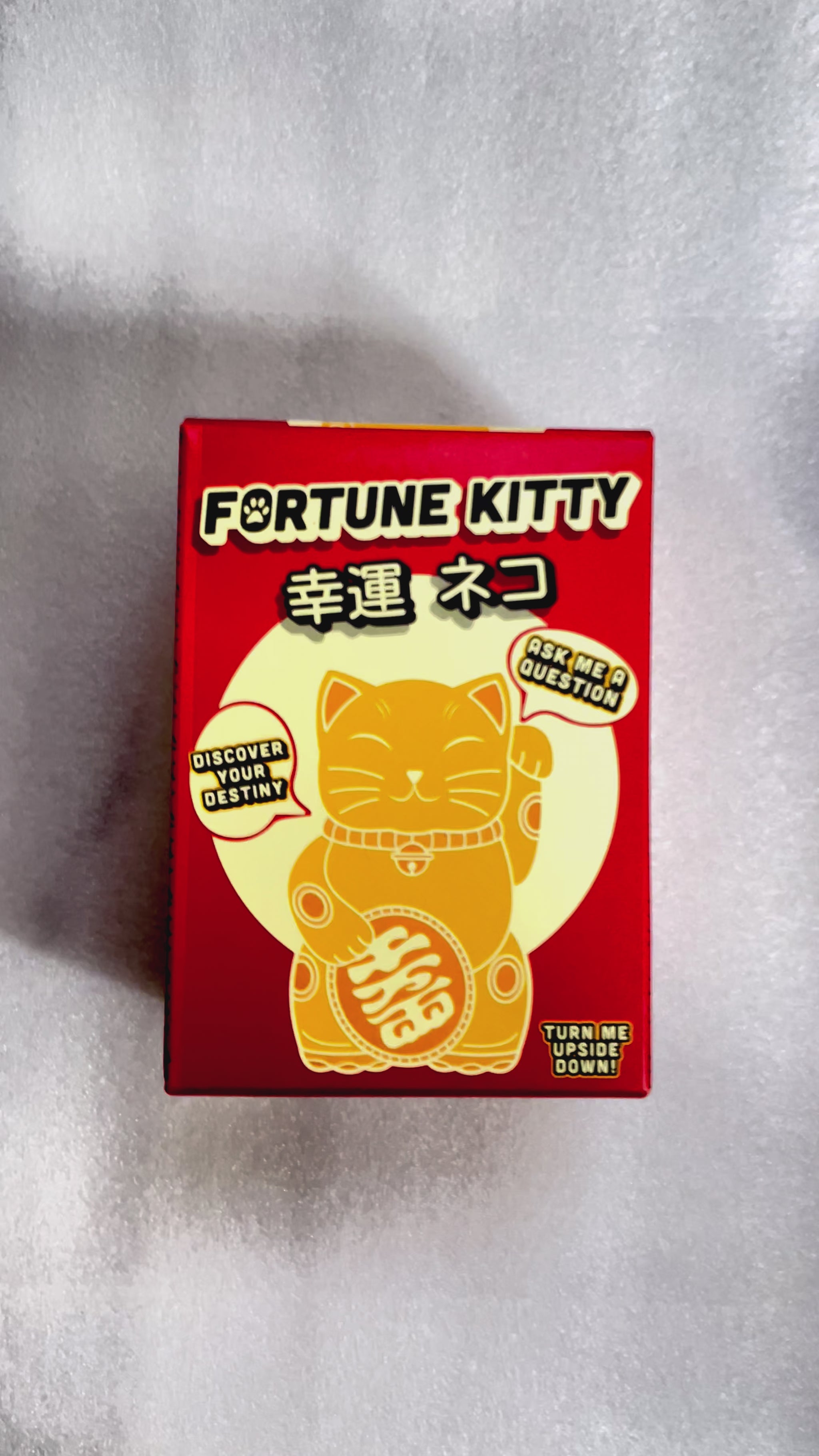 ASMR FORTUNE KITTY Divination fortune teler toy like Magic 8 ball