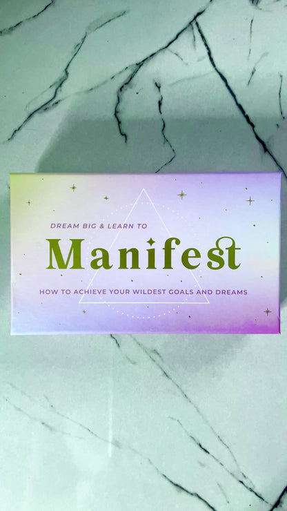Manifest cards with tips and prompts for manifestation gift 