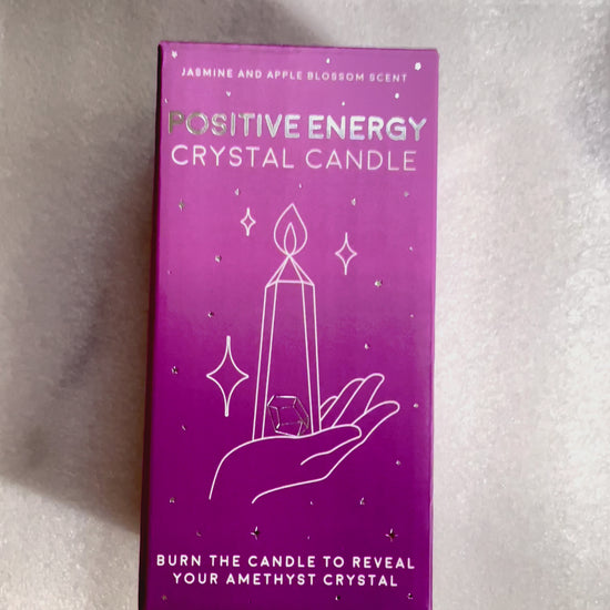 ASMR Positive Energy Crystal Candle Unboxing - Jasmine Apple Blosson Scent that last over 30 hours 