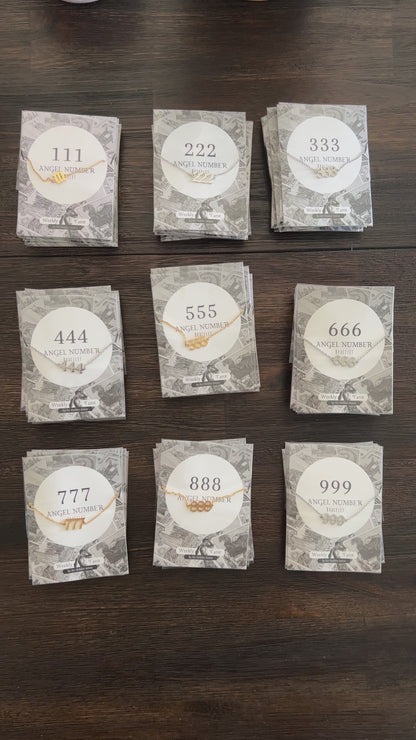 Angel Number Box Set of 9 Stainless Steel Bracelets